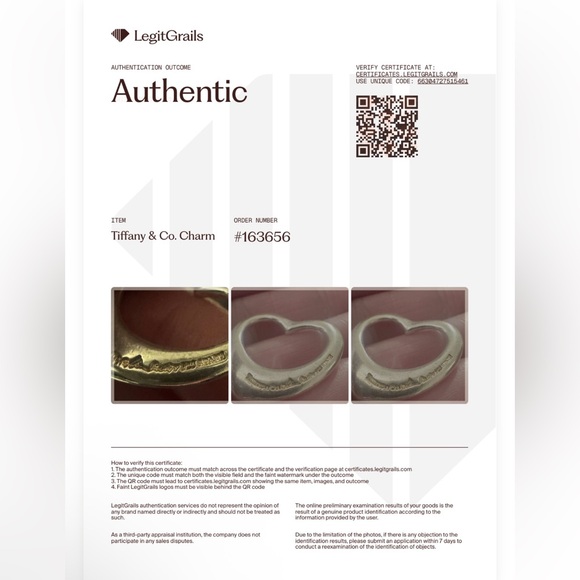 Tiffany & Co. 925 Silver Elsa Peretti Open Heart Necklace Large Size 27mm + COA - Picture 5 of 6